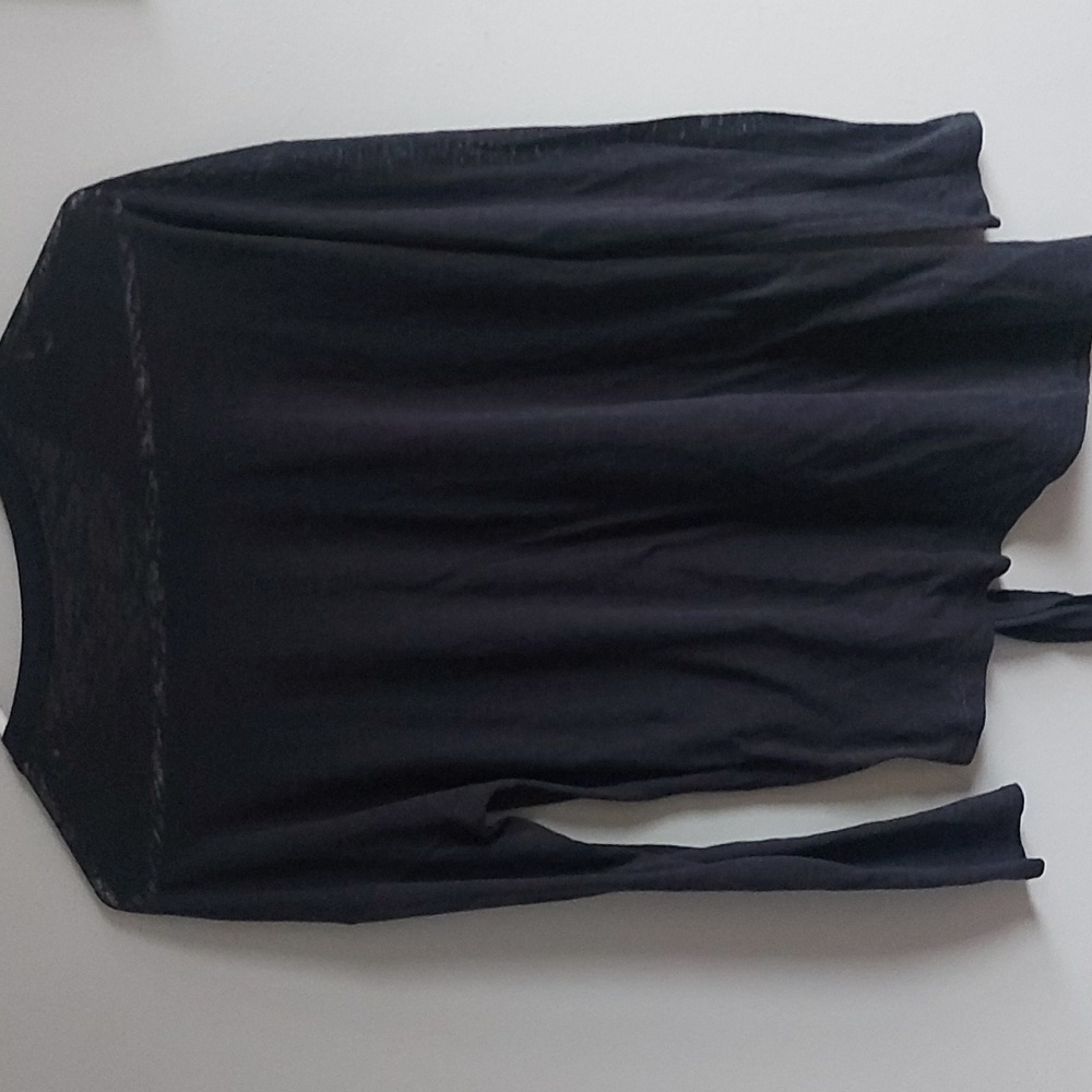 lululemon athletica Black Long Sleeve Tie Front Top - Picture 5 of 7
